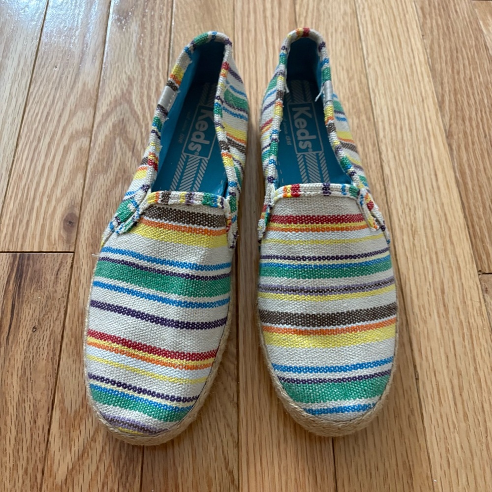 KEDS Multi Coloured Espadrilles slip-on Colourful Stripes 10